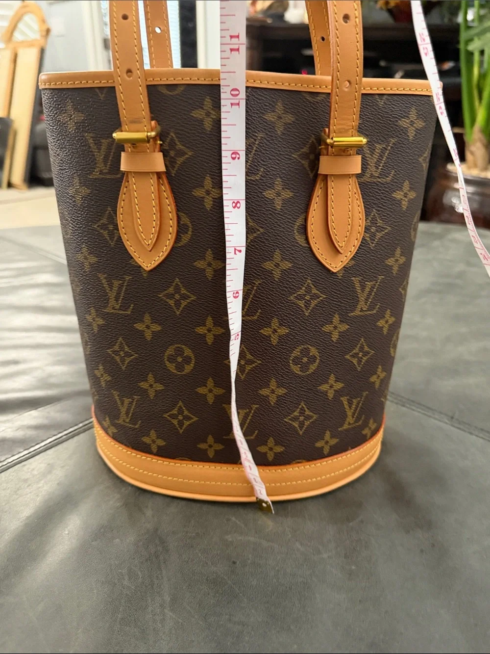 Louis Vuitton Petite Monogram Canvas Bucket Bag 23